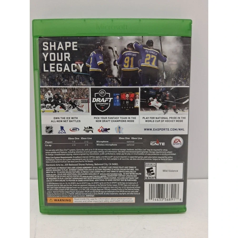 Xbox 1  Ea Sports NHL 17